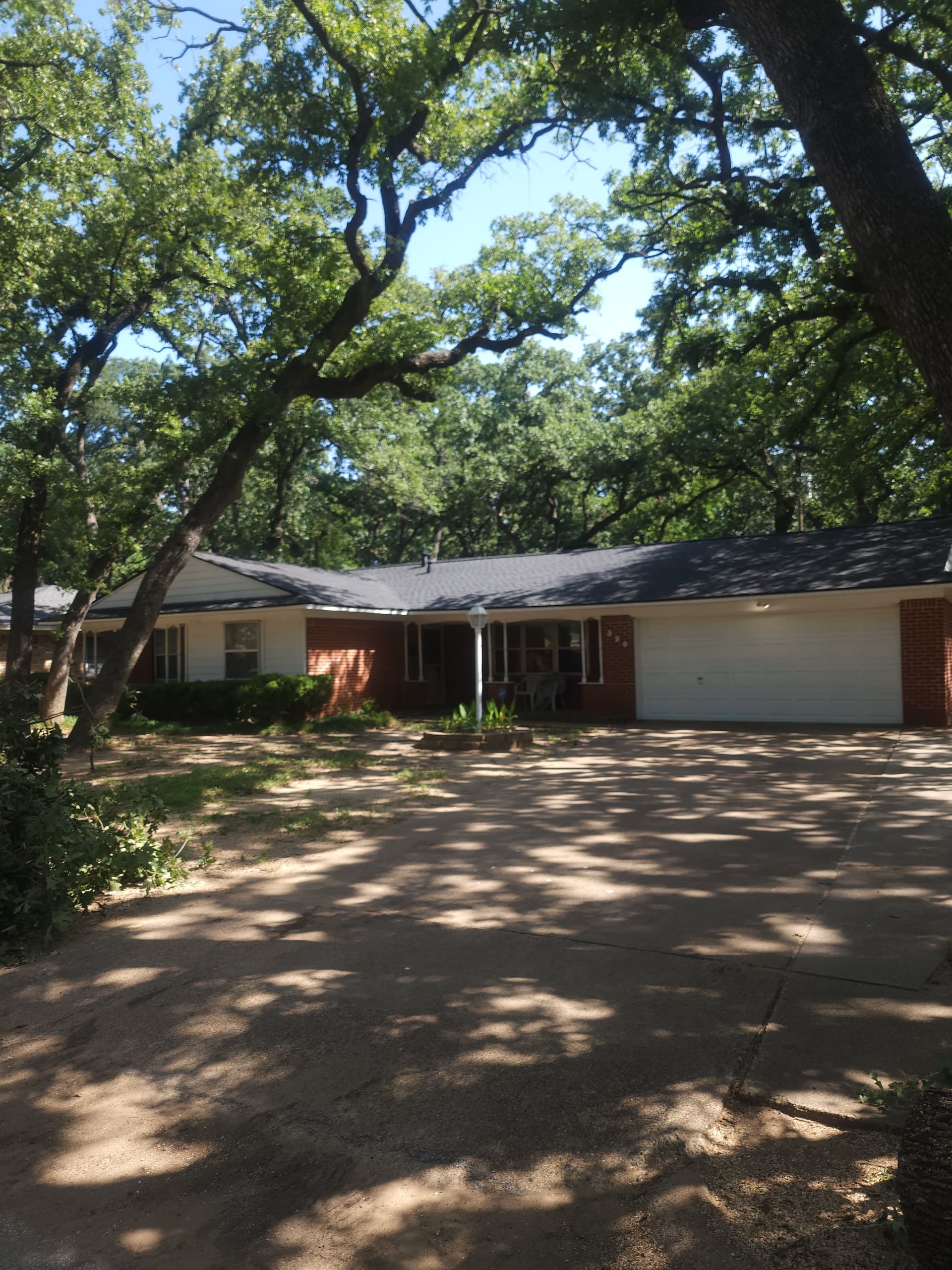 Gallery photos for Post Oak Trimmed Back From the Roofline - City Code Handled: Image #1